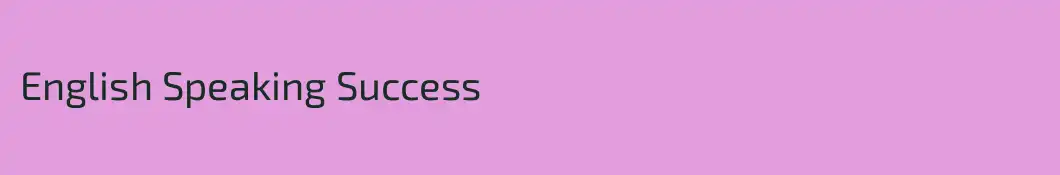 English Speaking Success